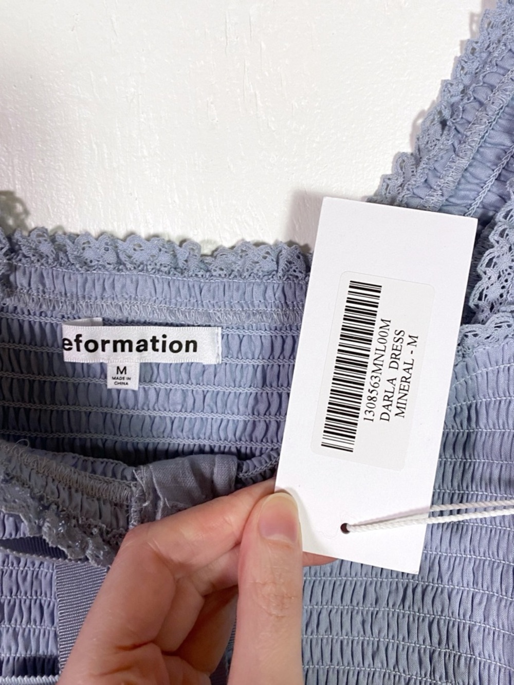 Reformation Darla Dress Mineral Blue - Picture 6 of 7